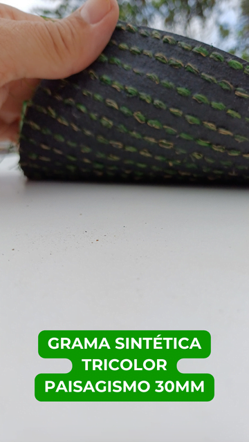 Grama Sintética Tricolor Paisagismo 30mm