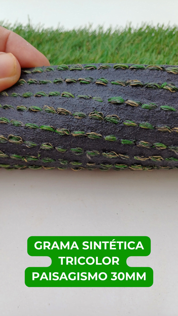 Grama Sintética Tricolor Paisagismo 30mm