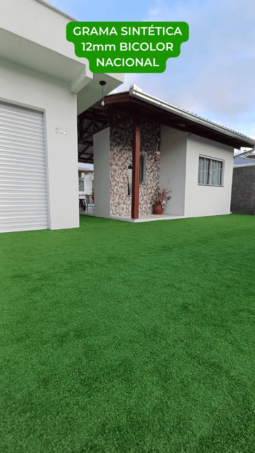 Grama Sintética 12mm Bicolor Nacional