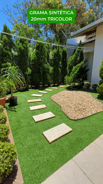 Grama Sintética 20mm Tricolor