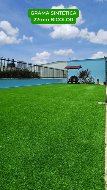 Grama Sintética 27mm Bicolor