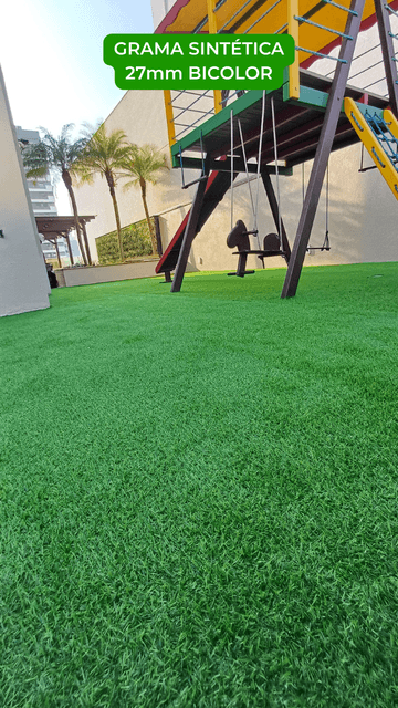 Grama Sintética 27mm Bicolor