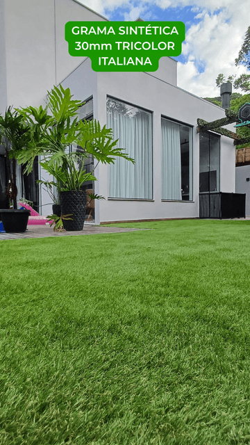 Grama Sintética 30mm Tricolor Italiana